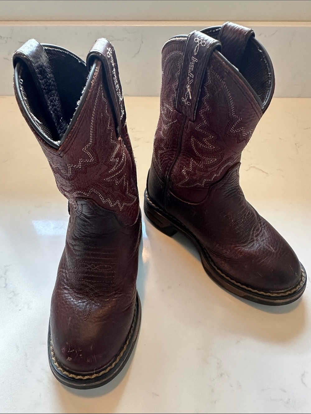 TONY LAMA TLX Brown Leather Kids’ Western Boots